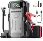 Jump Starter with Air Compressor, 4000A Portable Car Battery Charger Jump Box, 150PSI Tire Inflator and Battery Jumper Pack for 12V Vehicle, Jumper Starter Power Booster, Roadside Emergency Kit