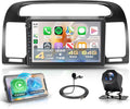 4G+64G Android 15 Car Stereo for Toyota Camry 2000-2006, 9 Inch Incell Touchscreen with Physical Buttons, Wireless CarPlay Android Auto GPS WiFi Bluetooth FM RDS EQ SWC Type-C Backup Camera