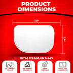 XLarge Blind Spot Mirror for Trucks 3.6"X2.5" - HD Glass Frameless Convex Mirror for Truck with Wider View and Improved Traffic Safety