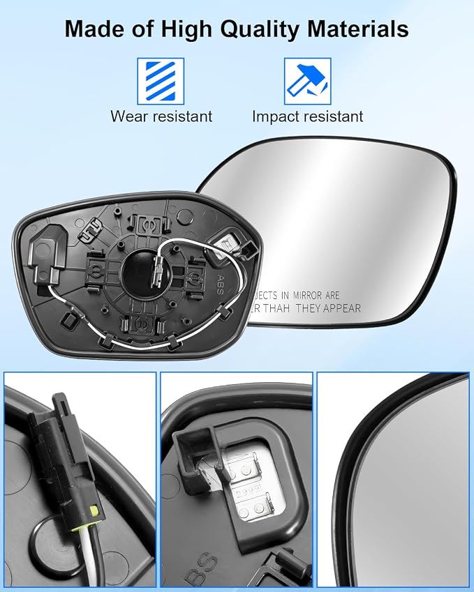 Passenger Side Mirror Glass Fit for Honda Civic Acura Integra 2022 2023 2024 2025 Replace 76203T20A21, Rearview Mirror with Blind Spot and Heated, Right