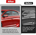 Sonata Rain Guards - Window Visors for Hyundai Sonata 2015-2019, Outside-Mount Tape-On Side Window Wind Deflectors for Hyundai Sonata Accessories, Vent Visors Shades Rainproof Black 4PCS
