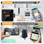 VSYSTO Motorcycle Dash Camera, Dual 2K Starlight Night Vision Cameras with 5G WiFi, Parking Monitoring, GPS, TPMS, Waterproof, Temperature Display, Low Voltage Protection (Q3PRO)