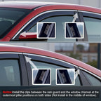 in-Channel Window Deflectors for Honda Civic Sedan 2016-2021, Not Fit Hatchback Model or Coupe Model, Wind Deflectors for Cars, Light Smoky Blue, 4PCS