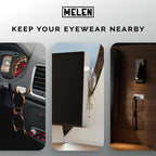 MELEN Adhesive Sunglass Organizer Wall (8-Pack) - Strong and Compact Glasses Holder, Sunglass Holder for Car and Wall - White
