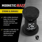 MobNetic Maxx - USA Assembled Magnetic Phone Holder for Car, Magnetic Car Phone Mount, 90-Degree Tilt, 360-Degree Rotation, Aluminum Metal, Compatible with iPhone & Android - Gunmetal