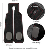 KINIVA Car Seat Headrest Storage Hooks, Set of 2, Suede PU Leather, Double Hooks (Black)