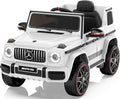 Licensed Mercedes-Benz G63 Car for Kids, 12V 7AH Ride on Car w/Parent Remote Control, LED Headlights, Music Player & Horn, Soft Start, Low Battery Prompt, Kids Electric Car, White