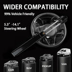 Steering Wheel Lock for car Universal Adjustable Length Anti-Theft Device Car Locks Double Hook Locks for Car SUV Pickup Truck Van(Black)