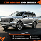 Rain Guards Compatible with Hyundai Palisade 2026, Tape-on Durable Side Window Sun Wind Deflectors, 2026 Palisade Rain Guard Black 4 PCS