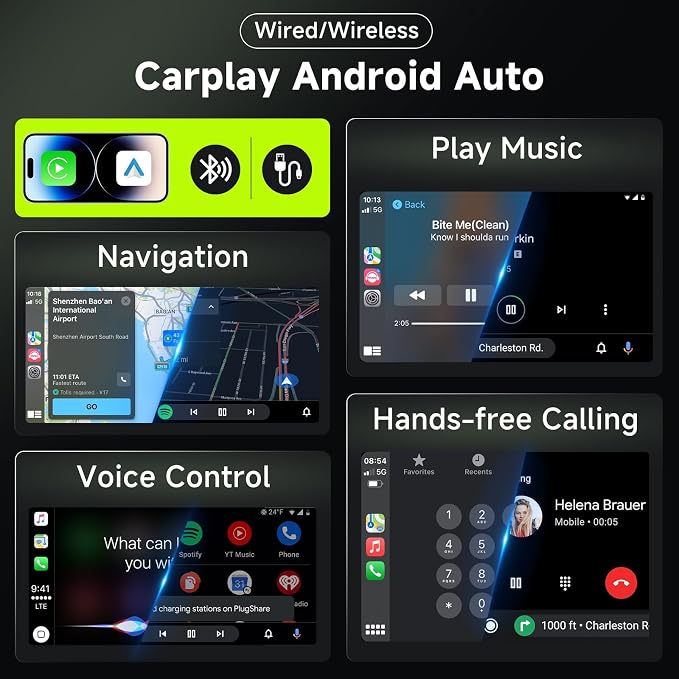 8Core 6GB+128GB Android 15 Radio for Toyota Matrix 2009-2014 Car Stereo with 9 Inch 1280x720 IPS Touchscreen,Wireless Carplay/Android Auto GPS DSP 46EQ 5.0Bluetooth WiFi FM/RDS SWC Camera