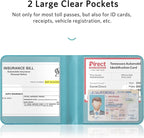 CoBak Car Registration and Insurance Holder - Small and Lightweight Vehicle Glove Box Car Organizer, Auto Truck Comparment Accessories Case for Essential Document, Driver License (Marble)