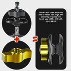 Tackform Link Vent Mount Universal Phone Holder - Compatible with 2021-2025 Ford F150 & Raptor, 2023-2025 Ford Super Duty | Aluminum | Zero Slip, Anti-Scratch | 2" Arm | Yellow