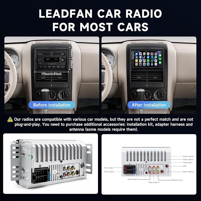 7" Car Stereo Double Din Touch Screen Car Radio Audio Receiver FM Radio Bluetooth Video Remote Control MP5/4/3 Player Android Phone Mirror Link USB/SD/AUX Hands Free Calling with Camera