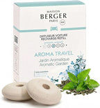 Car Diffuser Refill Set, Aroma Travel | Bergamot Mint Eucalyptus Notes, 2 Ceramic Inserts, Fits Vent Clips, 4-Week Diffusion, Made in France