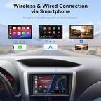 A5L 7" Android Double Din Car Stereo with 1080P DVR Dash Cam & Backup Camera, Wireless CarPlay Android Auto, Wi-Fi/USB Tethering, 24B-EQ DSP, AI Chat, GPS&SWC, HDMI Out, OTA Upgrade