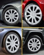 Hubcap Wheel Covers Hub Caps 16 Inch Set of 4 Silver Universal Wheel Rim Cover R16 Stylish Car Decor Wheel Covers for Toyota Camry Nissan Mazda (silver-04, 16 inch)