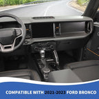 Center Console Dash Grab Handle Cover Trim Compatible with 2021-2024 Ford Bronco Interior Accessories, White (Not for Bronco Sport)