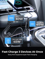 90W USB C Car Charger for iPhone 17/16/15 Series | Car Charger USB C Fast Charge Adapter,Super Fast for Men Women, Car Accessories, Compatible with iPhone 17 16 15 Pro Max