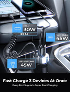 90W for iPhone 17 16 15 Pro Max Car Charger USB C Fast Charge,Super Fast for iPhone 17 16 Car Charger USB C Adapter for iPhone 17e 16 15 Pro Max Plus Air,Samsung Galaxy S26 Ultra, Android