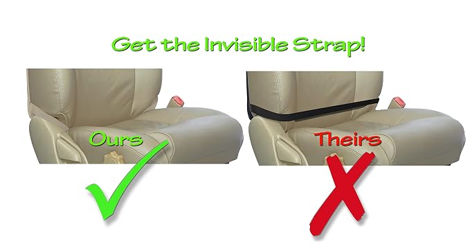 Luxury Clean-Edge Kick Mat - Seat Back Protector and Seat Cover with Invisible Strap and Stiff Edging (1 Mat)