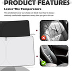 Car Windshield Sun Shade Compatible with Chevrolet 2019-2026 Silverado 1500,Summer Essentials Car Sunshades for Windshield with Storage Bag,Foldable Sun Shade for Cars Windshields
