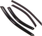 WD2-088 Dark Smoke 4 Pcs Set Window Visor (Outside Mount) Deflector Rain Guard Compatible with 1995-2000 Dodge Stratus