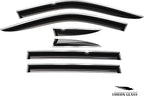 Voron Glass Chrome Trim Tape-on Extra Durable Rain Guards for Jeep Compass 2017-2026, Window Deflectors, Vent Window Visors, 6 Pieces - 100920