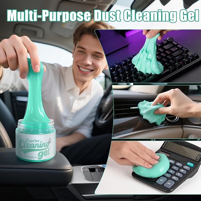Car Cleaning Gel (Aromatherapy aroma) Dust Cleaning Putty Universal Car Interior Cleaner Keyboard Dust Remover Car Slime Gifts for Men Women girl（4 pack）