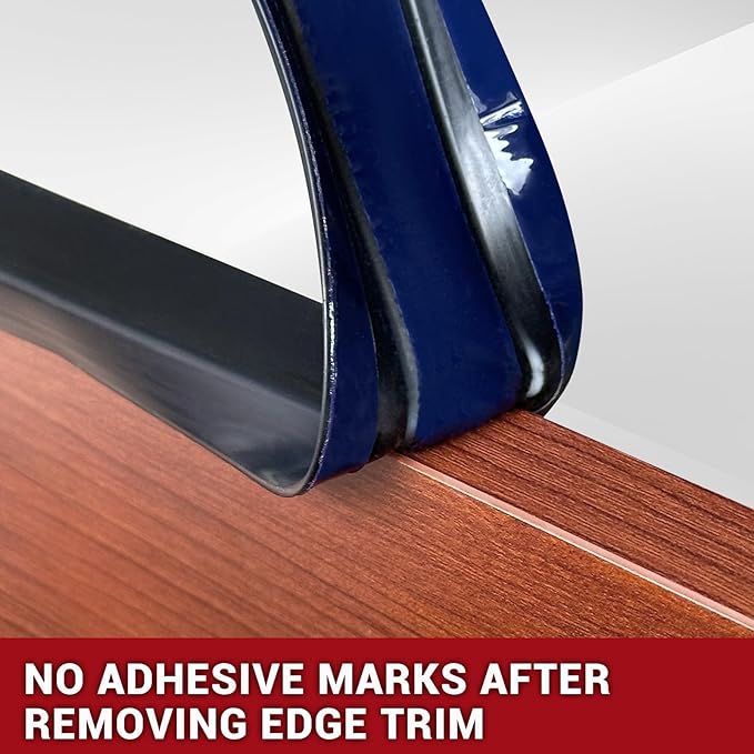 Rubber Edge Trim, Flexible Self-Adhesive U Shaped Peel and Stick Edge Banding, 1-3/4"(44.5mm) U Channel Edge Protector, Edge Guards for Woods, Furniture, 20Ft, Black Color