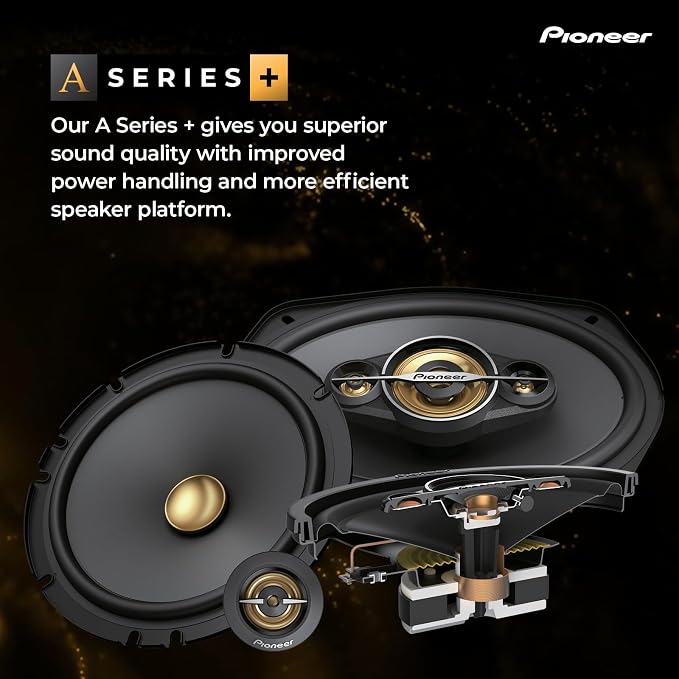 A-Series Plus TS-A1081F 4” 2-Way Speakers (Pair) – 230W Max, Balanced Sound + Smooth Treble, Enhanced Bass, Great Stock Replacement