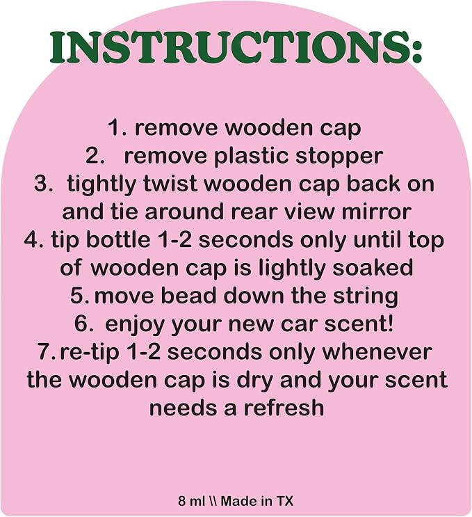 COOLGIRLCANDLES Bourbon Vanilla Car Air Hanging Fragrance Oil Diffuser Car Air Freshener Diffuser for Essential Oils, Scents Aromatherapy Automobile Diffuser, Long Lasting Car Diffuser Bottle