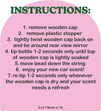 COOLGIRLCANDLES Midnight Jasmine & Amber Car Hanging Fragrance Oil Air Freshener for Essential Oils, Long Lasting Car Diffuser Bottle