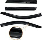 in-Channel Rain Guards for Nissan Frontier Crew Cab 2022-2026 | Shatterproof, Easy Install, Extra Durable, Fits Great, High Quality, Black Auto Accessories, Side Window Deflector & Visors