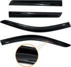 in-Channel Rain Guards for Dodge Ram 2500 3500 Crew Cab 2019-2026 | Shatterproof, Easy Install, Extra Durable, Fits Great, High Quality, Black Auto Accessories, Side Window Deflector & Visors