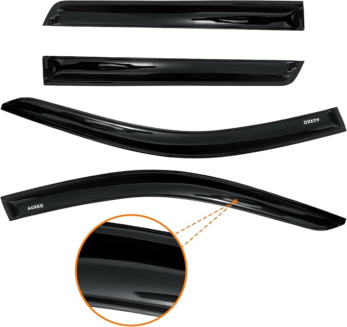 Tape-on Rain Guards for Subaru Outback 2020-2025 | Shatterproof, Easy Install, Extra Durable, Fits Great, High Quality, Black Auto Accessories, Side Window Deflector & Visors