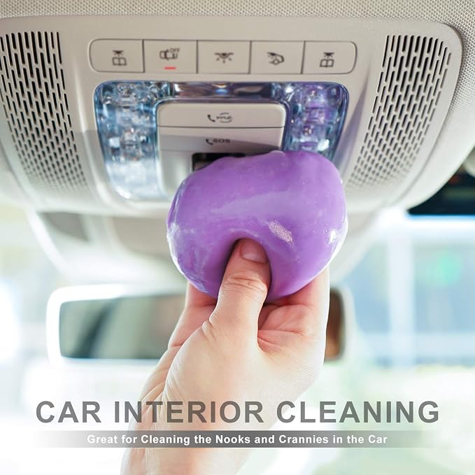 Cleaning Gel for Car Detailing Car Vent Cleaner Cleaning Putty Gel Auto Car Interior Cleaner Dust Cleaning Mud for Cars and Keyboard Cleaner Cleaning Slime Purple