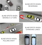 2 PCS Blind Spot Mirrors, 360° Rotating Wide Angle Glass Auto Rear View Mirrors with Adjustable Stick, Frameless HD Convex Blindspot Mirror for Most Cars Trucks SUVs (Slender)