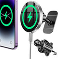 for Magsafe Car Mount Charger【100% Stable】 15W Magsafe Car Charger Magnetic Phone Holders for Your Car Accessories for Women Men car Phone Holder Wireless Car Charger for iPhone (Gray)