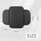 Patchwork Leather Center Console Covers for Cars,Upgraded Arm Rest Cover for Car with Side Storage Pocket for Car Seat Organizer,Middle Console Cover Stylish Car Decoration (Black)