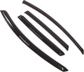 WD2-385 Dark Smoke 4 Pcs Set Window Visor (Outside Mount) Deflector Rain Guard Compatible with 2008-2010 Saturn Vue