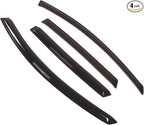Outside Mount Window Vent Visors Rain Guards Compatible with Saturn Vue 2008-2010 | Side Window Wind Deflectors Rain Shields | Smoke Tinted, 4 Pcs Set, DGWV-385