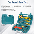 Car Emergency Kit with Jumper Cables, Car Roadside Emergency Kit, First Aid Kit, Tow Strap & Tool Set – Roadside Safety Kit for Cars, Trucks & SUVs