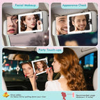 2pcs Car Sun Visor Vanity Mirror with Lights & 20X Magnification, Led Light up Makeup Mirror for Sun Visor, Rechargeable 3 Colors Dimming Light, Universal Accessories for Car SUV Truck