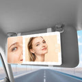 Car Visor Mirror with Lights & 20X Magnification, LED Lighted Vanity Makeup Mirror for Women, Universal Fit for Car SUV Truck, Easy to Install, Rechargeable 3 Color Modes & Adjustable Brightness