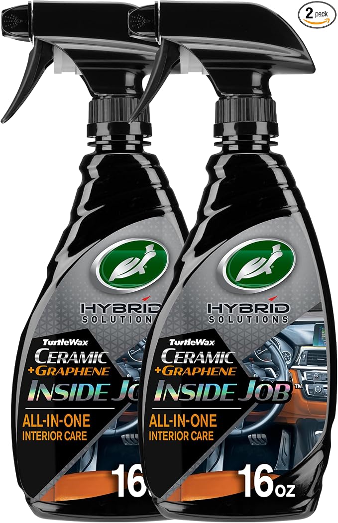 Hybrid Solutions Inside Job, All Purpose Ceramic Interior Car Cleaner and Protectant, Cleans, Deodorizes and Protects Leather Car Seats, Vinyl, Rubber, and Plastic, 16 fl oz (Pack of 2)