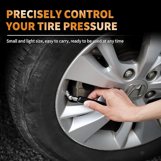 Mini Digital Tire Pressure Gauge 3-99PSI 4 Settings Tire Gauge for Tire Pressure with Backlit LCD for for RV Car Truck Bicycle, Easy and Accurate Reading(Black)