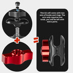 Tackform Link Vent Phone Mount Compatible with 2016-2023 Toyota Tacoma and 2014-2021 Toyota Tundra | Aluminum | Zero Slip, Anti-Scratch | Universal Holder Compatible with iPhone, Galaxy, More | Red