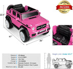 JOYLDIAS Ride On Cars, Licensed Mercedes-Benz Maybach G650S, 12V7AH Battery Powered Toy Electric Car for Kids W/LED Underglow Lights,Remote Control, 2 Motors, 3 Speeds, Music, Bluetooth,Horn,Pink