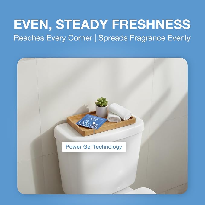 AER Power Pocket Sea Breeze Solid Gel Air Freshener for the Entire Home with Long Lasting Scent, Pack of 6