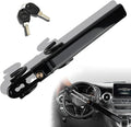 Steering Wheel Lock for car Universal Adjustable Length Anti-Theft Device Car Locks Double Hook Locks for Car SUV Pickup Truck Van(Black)